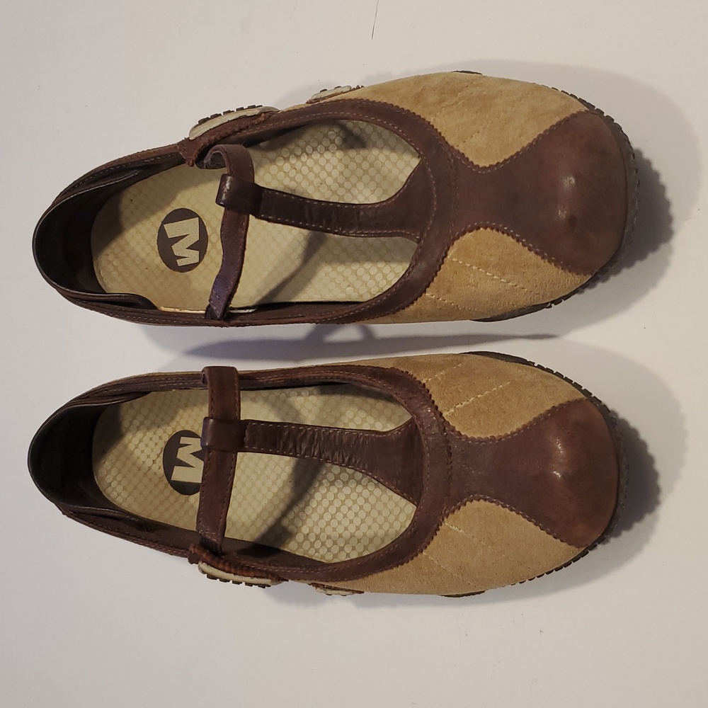 Merrell Relay Wire T Strap Performance Shoes In Taupe Brown Size 7